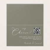 Minimalistisch Capture the Liebe QR code Folgekart (Außenseite Aufgefaltet)