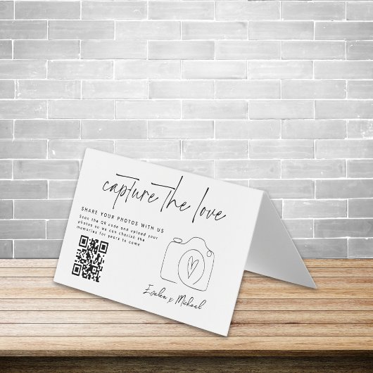 Minimalistisch Capture the Liebe QR code Folgekart