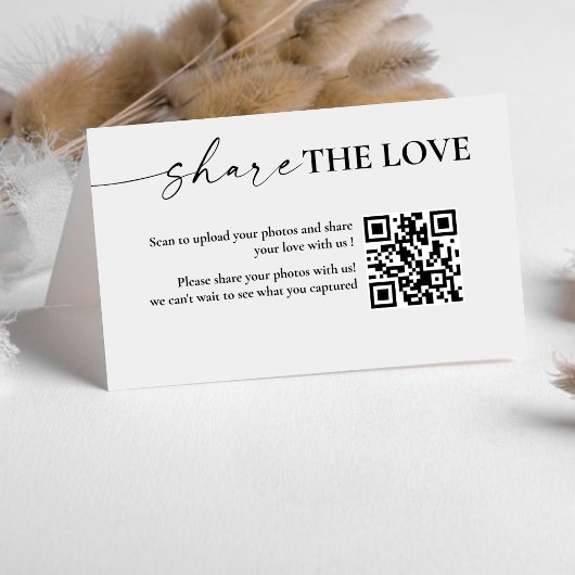 Minimalistisch Capture the Liebe QR code Folgekart
