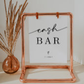 Minimalistisch Cash Bar Wedding Sign Poster