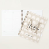 Minimalistisch Chic Beige Anahaw Leaf Script Monog Planer (Anzeige)