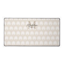 Minimalistisch Chic Beige Anahaw Leaf Script Monog