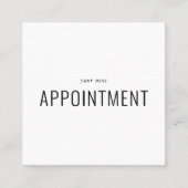 Minimalistisch Chic Beruflich Terminkarte (Vorderseite)