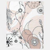 Minimalistisch Chic Boho Abstrakt Vibes Fleecedecke (Vorderseite)