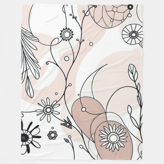 Minimalistisch Chic Boho Abstrakt Vibes Fleecedecke (Vorderseite)