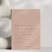 Minimalistisch Chic Classic Dusty Rose Script Wedd Einladung