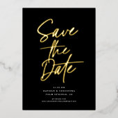 Minimalistisch-Chic-EDITABLE-FARBEN-Foto Save the Folieneinladung (Vorderseite)