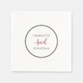 Minimalistisch Chic Elegant Calligraphy Script Wed Serviette (Vorderseite)