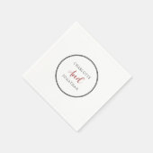Minimalistisch Chic Elegant Calligraphy Script Wed Serviette (Ecke)