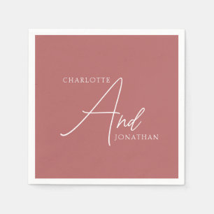Minimalistisch Chic Elegant Calligraphy Script Wed Serviette