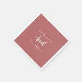 Minimalistisch Chic Elegant Calligraphy Script Wed Serviette (Ecke)