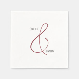 Minimalistisch Chic Elegant Calligraphy Script Wed Serviette