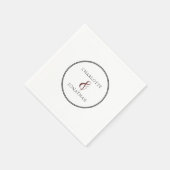 Minimalistisch Chic Elegant Calligraphy Script Wed Serviette (Ecke)