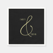 Minimalistisch Chic Elegant Calligraphy Script Wed Serviette (Vorderseite)