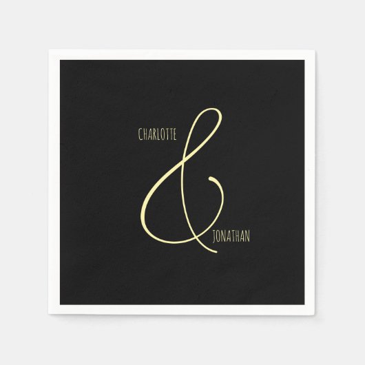 Minimalistisch Chic Elegant Calligraphy Script Wed Serviette (Vorderseite)