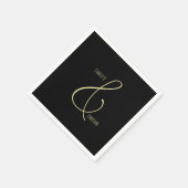 Minimalistisch Chic Elegant Calligraphy Script Wed Serviette (Ecke)