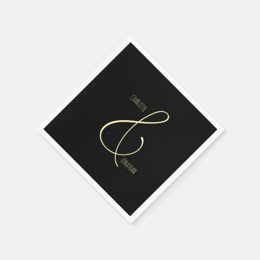 Minimalistisch Chic Elegant Calligraphy Script Wed Serviette (Ecke)