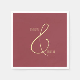 Minimalistisch Chic Elegant Calligraphy Script Wed Serviette
