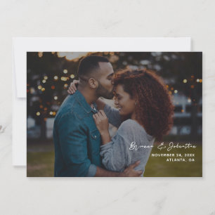 Minimalistisch Chic Foto H Save the Date 2B Einladung