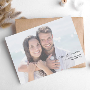 Minimalistisch Chic Foto H Save the Date 2W Einladung