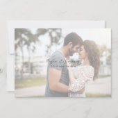 Minimalistisch Chic Foto H Save the Date Einladung (Vorderseite)