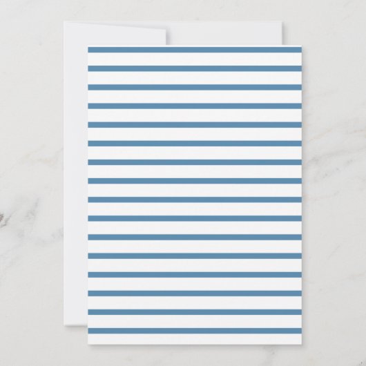 Minimalistisch Chic Foto Save the Date | Blau (Rückseite)