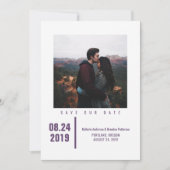 Minimalistisch Chic Foto Save the Date | LILA (Vorderseite)