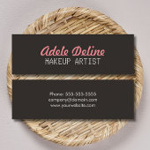 Minimalistisch Chic Gray Pink Makeup Artist Mini Visitenkarte