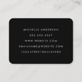 Minimalistisch Chic Grunge Visitenkarte (Rückseite)