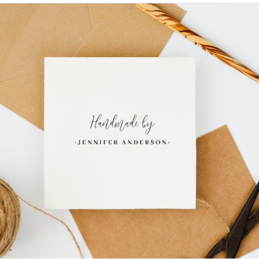 Minimalistisch Chic Handmade Individuelle Name Sti Permastempel