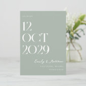 Minimalistisch-Chic-Hochzeit Save The Date (Stehend Vorderseite)