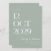 Minimalistisch-Chic-Hochzeit Save The Date (Vorne/Hinten)