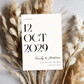 Minimalistisch-Chic-Hochzeit Save The Date