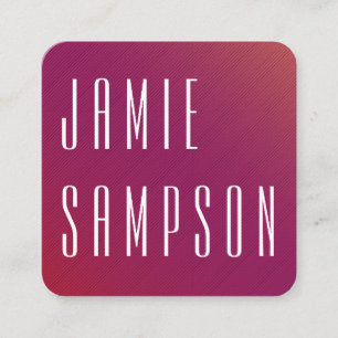Minimalistisch Chic Magenta Quadratische Visitenkarte