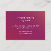 Minimalistisch Chic Magenta Visitenkarte (Rückseite)