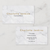 Minimalistisch Chic Marble Beruflich Visitenkarte (Vorne/Hinten)