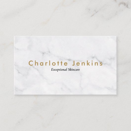 Minimalistisch Chic Marble Beruflich Visitenkarte (Vorderseite)