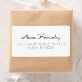 Minimalistisch Chic Modern Shipping Address Label (Insitu)