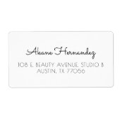 Minimalistisch Chic Modern Shipping Address Label (Vorne)