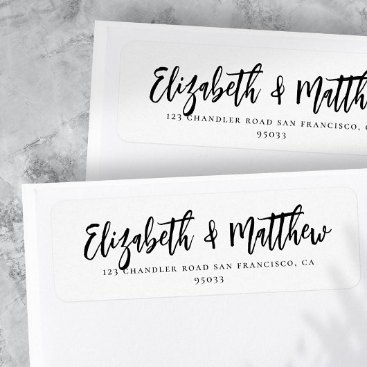Minimalistisch Chic Modern Wedding Rücksendeadress
