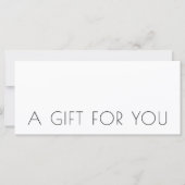 Minimalistisch Chic - Modernes Geschenkzertifikat (Vorderseite)