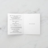 Minimalistisch Chic Monogram Formal Wedding Cockta Einladung (Innenseite)