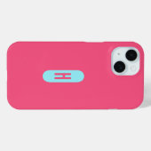 Minimalistisch Chic Monogram Pink Blue Case-Mate iPhone Hülle (Rückseite (Horizontal))