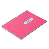 Minimalistisch Chic Monogram Pink Blue Notizblock (Linke Seite)