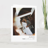 Minimalistisch-Chic-Monogramm-Hochzeit Dankeskarte (Rückseite)