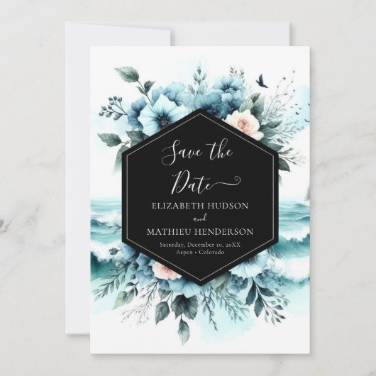 Minimalistisch Chic Nautical Wedding Save The Date (Vorderseite)