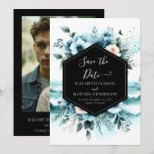 Minimalistisch Chic Nautical Wedding Save The Date (Vorne/Hinten)