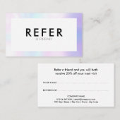 Minimalistisch Chic Pearl Border Empfehlungskarte (Vorne/Hinten)