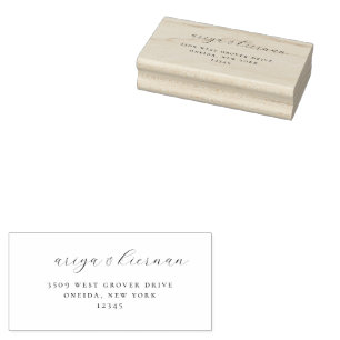 Minimalistisch Chic Rücksendeadresse Rubber Briefm Gummistempel