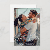 Minimalistisch Chic Save the Date Hochzeit Foto In Einladung (Vorne/Hinten)